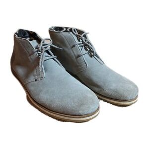 Hari Mari Mens Adobe Mens Chukka‎ Boots Size 13 Gray Suede Motocyle Work Shoes